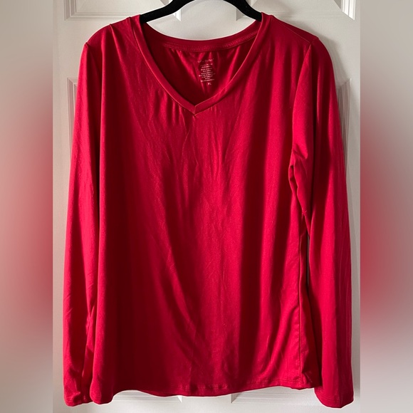 Urban Diction Tops - Women’s Urban Diction Long Sleeve Red Top, XL